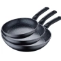 Комплект тигани Cheffinger с мраморно покритие – 3 части за всяка кухня - черен цвят, снимка 8