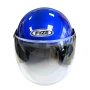 Каска за Мотор/Скутер/АТВ Червена/Синя, снимка 3