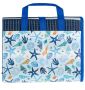 Плажна постелка - синя раирана чанта с надуваема възглавница 180x86cm, снимка 2