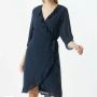 Ефирна рокля тип "прегърни ме", бранд Vila, цвят navy blue, снимка 1