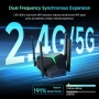 Wi-Fi удължител, AC1200 двулентов, 1167Mbps, 4 антени, черен, 174x30x111mm, снимка 2