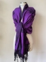 Лилав шал от 100 % кашмир, коприна/ различни видове, снимка 5