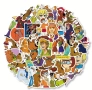 50 бр Скуби Ду Scooby Doo самозалепващи лепенки стикери украса декор картонена торта ръчна изработка, снимка 1