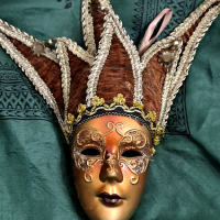 Винтидж венецианска маска , снимка 1 - Антикварни и старинни предмети - 45012508