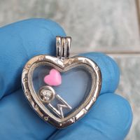 Сребърно колие Сърце Pandora, снимка 3 - Колиета, медальони, синджири - 45539416