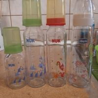 Стъклени бебешки шишета , снимка 1 - Прибори, съдове, шишета и биберони - 45996114