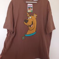 Кафява тениска с куче, снимка 1 - Тениски - 45428003