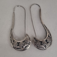 Антични сребърни обеци 925, снимка 5 - Обеци - 45073034