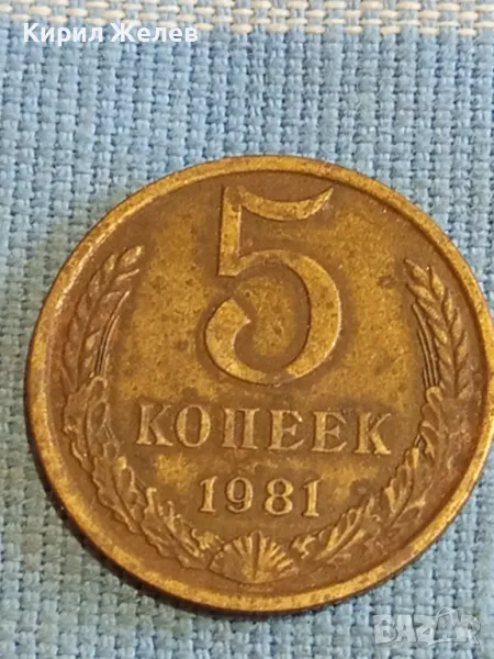 Стара монета 5 копейки 1981г. СССР рядка за КОЛЕКЦИЯ ДЕКОРАЦИЯ 75811, снимка 1