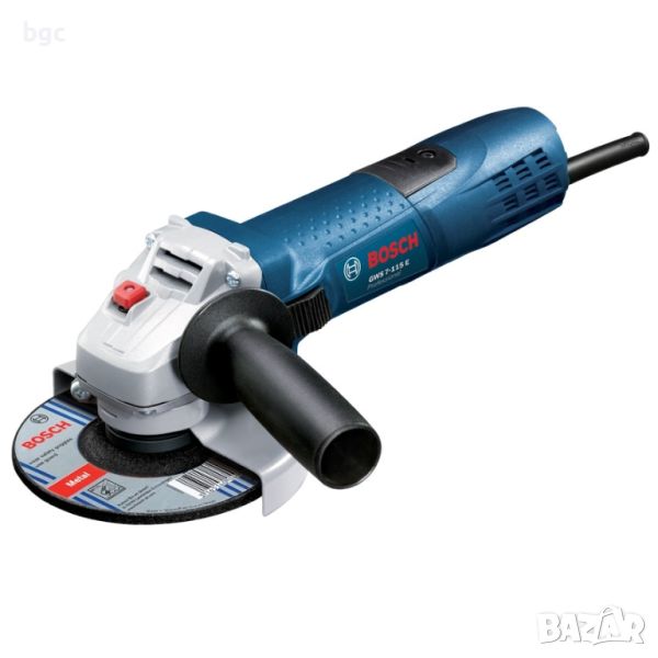 НОВ Ъглошлайф Bosch Professional GWS 7-115 E, 720 W, диаметър на диска 115 мм, включени аксесоари - , снимка 1