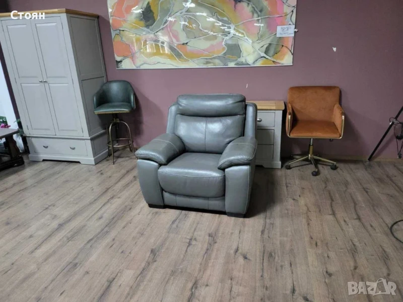 Сив кожен фотоьйл, снимка 1