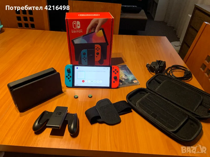 Nintendo switch oled с игра , снимка 1