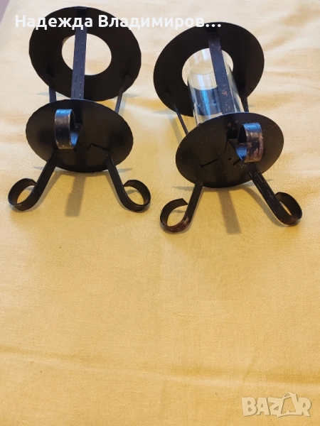 Два метални свещеника , снимка 1