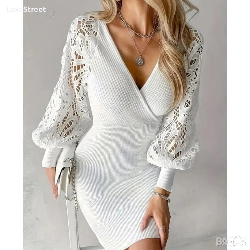 Дамска Рокля - Плетиво🤍, снимка 1