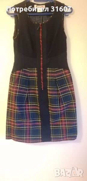 Рокля в шотландско каре, снимка 1