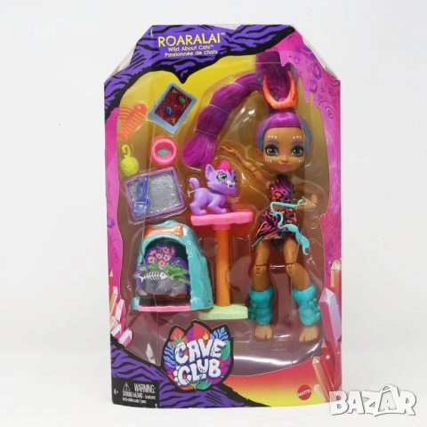 Комплект за игра Cave Club Mattel с кукла ROARALAI, снимка 1