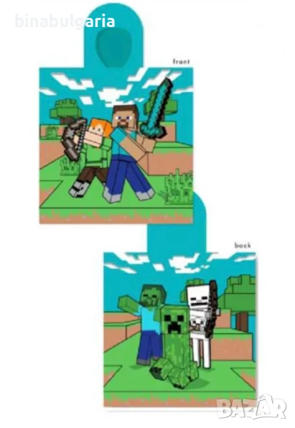 Детско пончо за момичета модел  " Minecraft "   , снимка 1