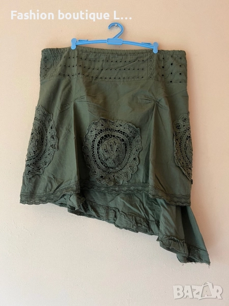 Асиметрична зелена пола XL размер 💚, снимка 1