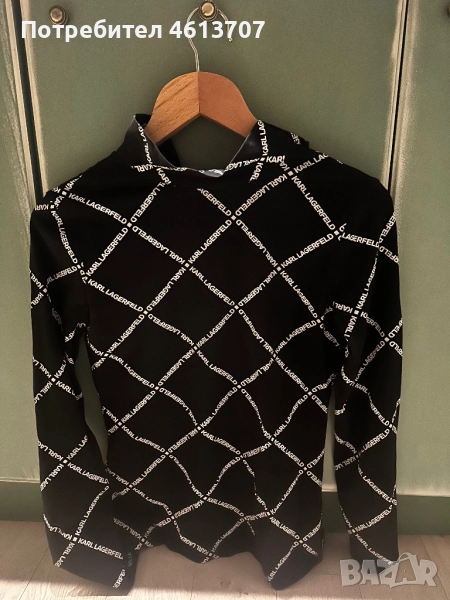 Karl lagerfeld черна стилна блуза, снимка 1
