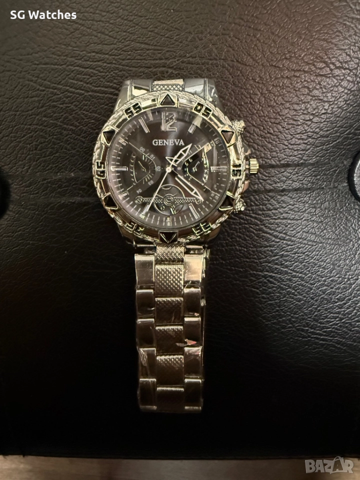 Часовник Geneva Black Silver, снимка 1