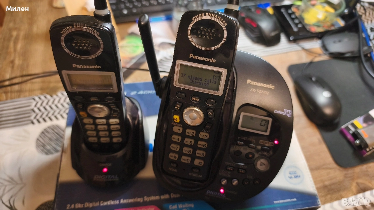 Телефон безжичен Panasonic KX-TG2432 с две слушалки , снимка 1