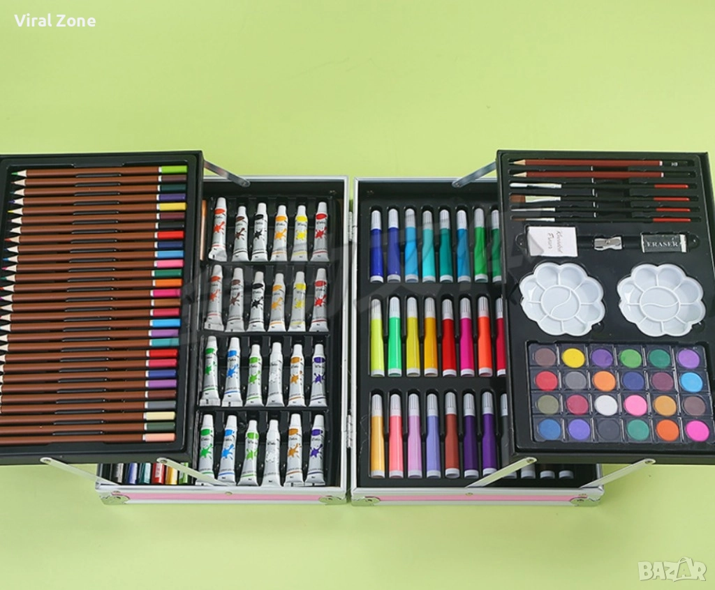 Творчески комплект за рисуване с изключително разнообразие от цветове, снимка 1