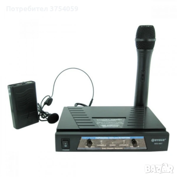Безжичен микрофон WVNGR WG-007 – стабилен сигнал, ясен звук, пълна свобода на движение, снимка 1