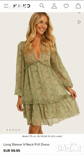 Дамска нежна маркова рокля, снимка 1