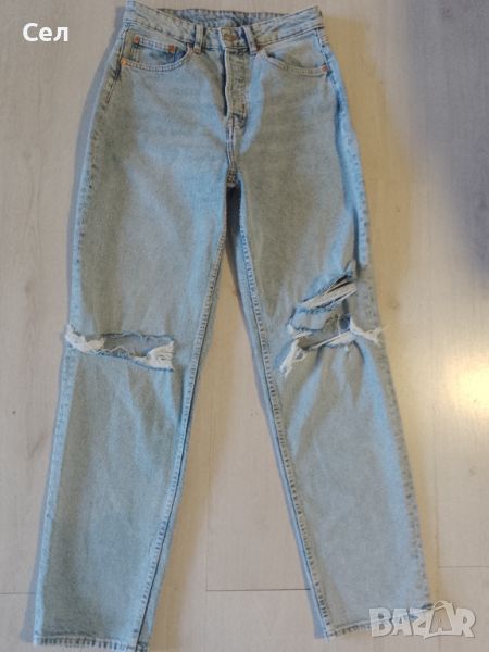 Накъсани дънки с висока талия H&M ,38н, снимка 1