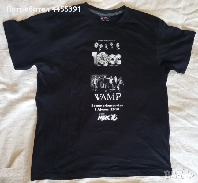 Тениска групи 10 CC. Tour 2016, снимка 1
