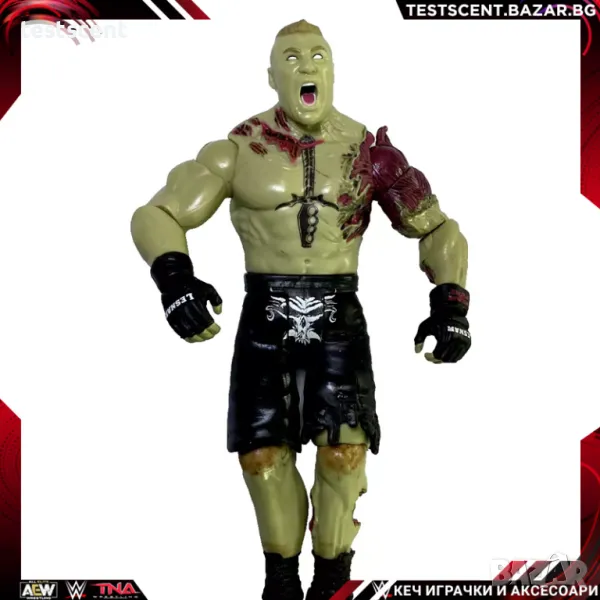 Екшън фигура WWE Brock Lesnar Zombie Monster Series Collection Брок Леснар играчка WWE чудовища, снимка 1