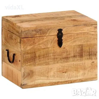 vidaXL Кутия за съхранение, 39x28x31 см, мангово дърво масив(SKU:338483), снимка 1