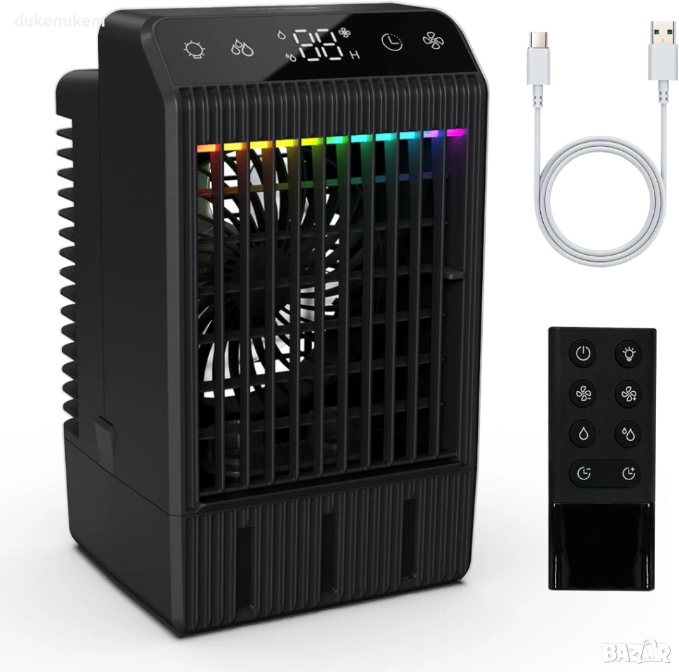 Мини климатик, резервоар 1000 ml, дистанционно управление, снимка 1