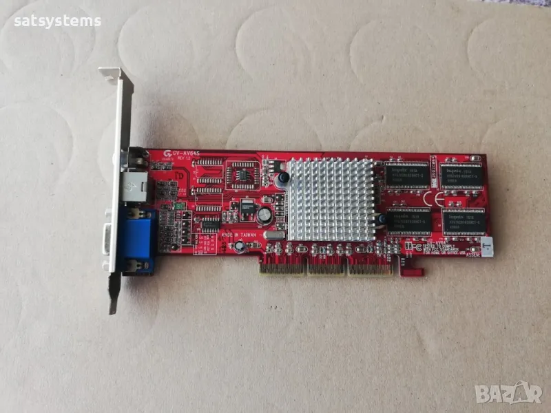 Видео карта ATi Radeon 7000 Gigabyte GV-AV64S-T 64MB SDR 128bit AGP, снимка 1