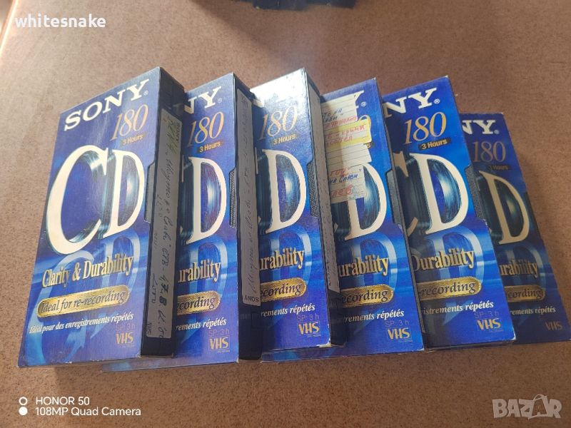 Лот Sony VHS CD-180 6 бр. , снимка 1