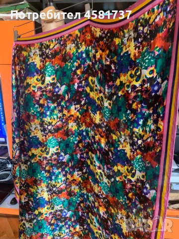 Разкошен копринен шал Becksöndergaard, снимка 7 - Шалове - 51718173