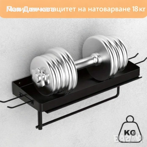 Стенен държач за работна (индустриална) хартия с рафт и подвижни куки, снимка 4 - Други машини и части - 53535957