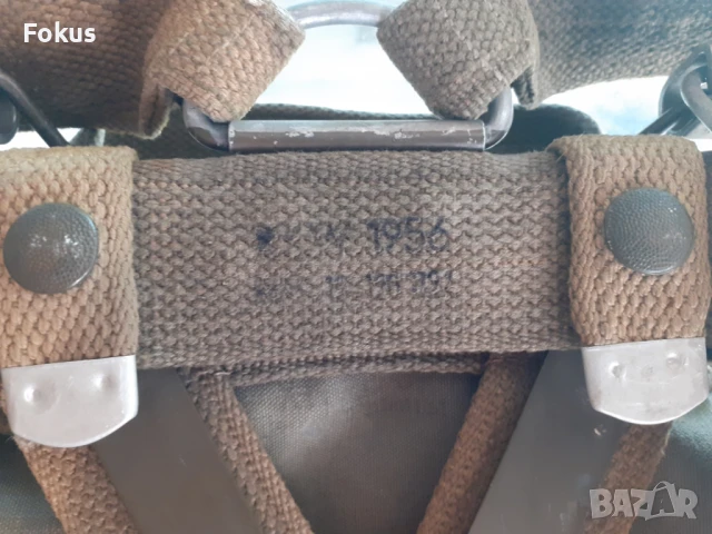 Стара армейска военна раница с метален самар печати, снимка 3 - Антикварни и старинни предмети - 51055234