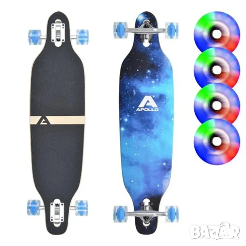 Лонгборд/ longboard "Blue Sky LED" Apollo 97х23,5см , снимка 1
