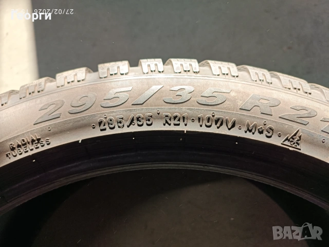 2бр.зимни гуми 295/35/21 Pirelli, снимка 3 - Гуми и джанти - 53665532