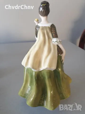 Голяма стара английска порцеланова фигура Royal Doulton Fleur/1967 статуетка 20см, снимка 4 - Колекции - 46958104