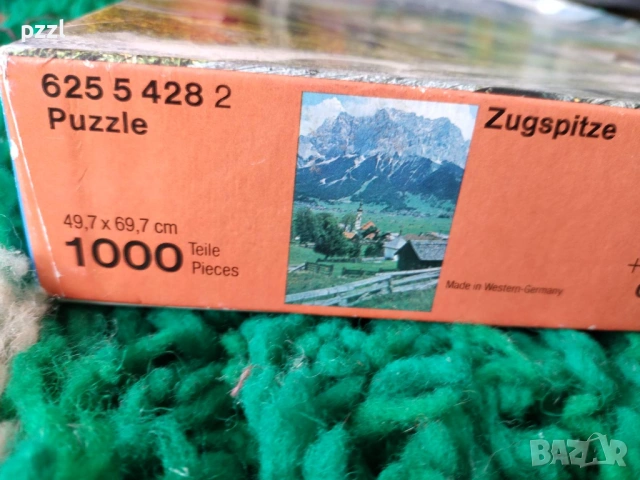 Пъзел "Zugspitze” Ravensburger 1975г. 1000 части, снимка 4 - Пъзели - 53872931