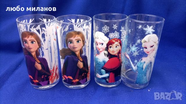 Стъклени чаши, замръзналото кралство FROZEN 1, 2, снимка 1 - Колекции - 46343109