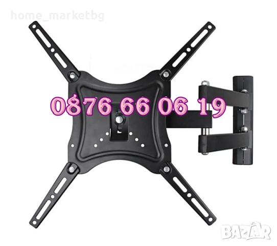 Въртяща стойка за телевизор за стена 14-55", подвижна стойка до 50кг, снимка 3 - Стойки, 3D очила, аксесоари - 52502712
