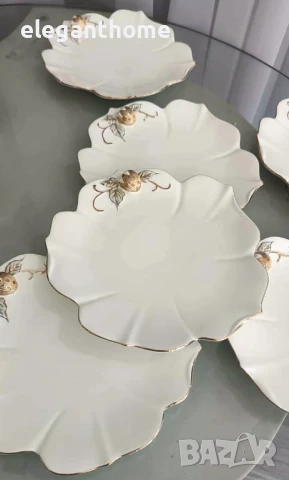 Луксозен комплект от 3 броя чинии, снимка 2 - Чинии - 51191831