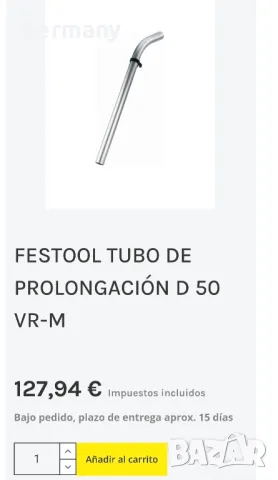 четка за под прахосмукачка festool дюза удължител тръба, снимка 7 - Прахосмукачки - 50149229