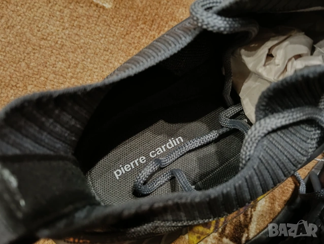Чисто нови летни Мъжки маратонки Pierre Cardin PCI 10046 – Сиви, тектстилни, леки и удобни, снимка 7 - Маратонки - 53622893