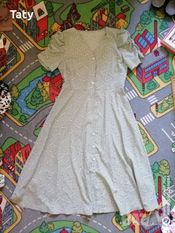 Зелена рокля на цветя Shein 38 М , снимка 3 - Рокли - 45157711
