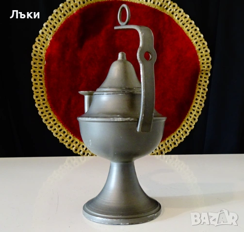 Калаена маслена лампа,лампата на Аладин. , снимка 3 - Антикварни и старинни предмети - 53748505