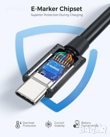 Сертифициран Thunderbolt 4 Кабел от Cable Matters - 1 Метър, снимка 2 - Кабели и адаптери - 46806287